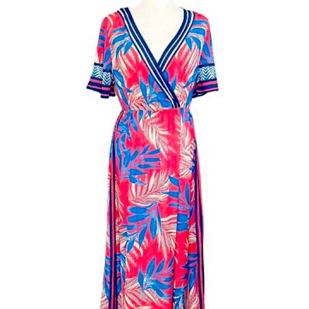 Flying Tomato Deep V Long Dress Sz. Med